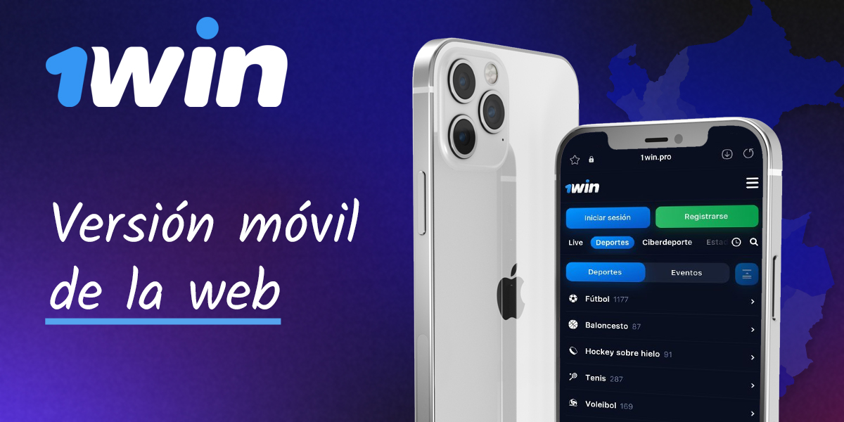 1Win Versión móvil de la web