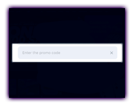 Introduce el código promocional de 1Win para activar una bonificación, si cuentas con ello;