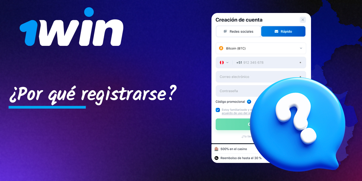 Razones para crear una cuenta en el sitio web de 1win.